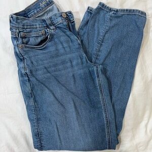 American Eagle Outfitters Women's Blue Straight Leg Jeans